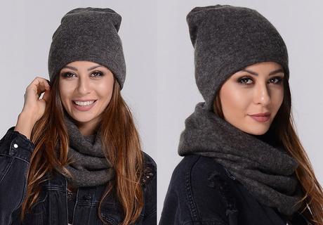 Dámsky komplet čiapka-tunel /mix farieb,