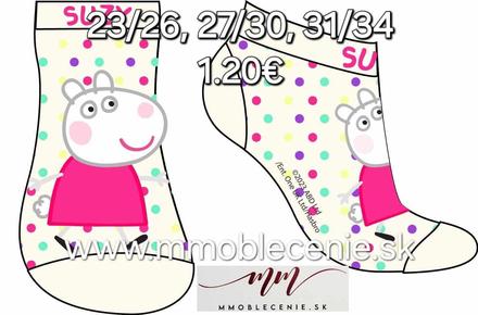 Ponožky peppa pig, disney,23 - 34