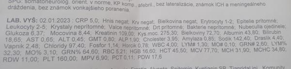 Sú tieto krvné výsledky ok?