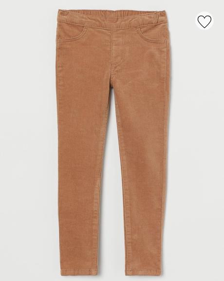 Hnedé jegginsy h&m 134cm, h&m,134