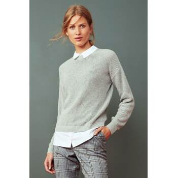 -šedý pulóver s golierom cache cache veľ. xs a, xs