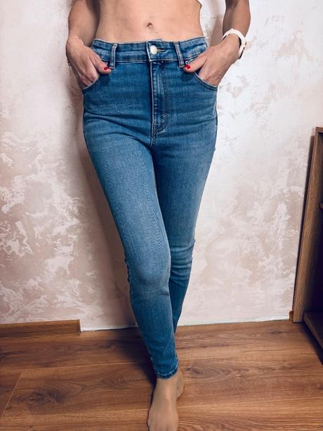 Skinny rifle s vysokým pásom, pull&bear,xs