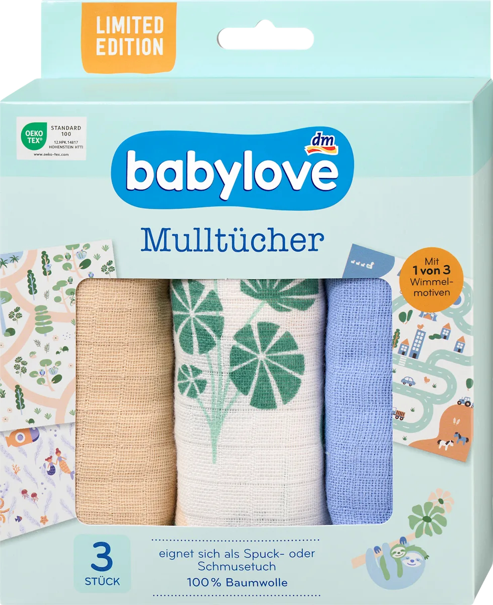 babylove látkové plienky, 80x80 cm, 3 ks