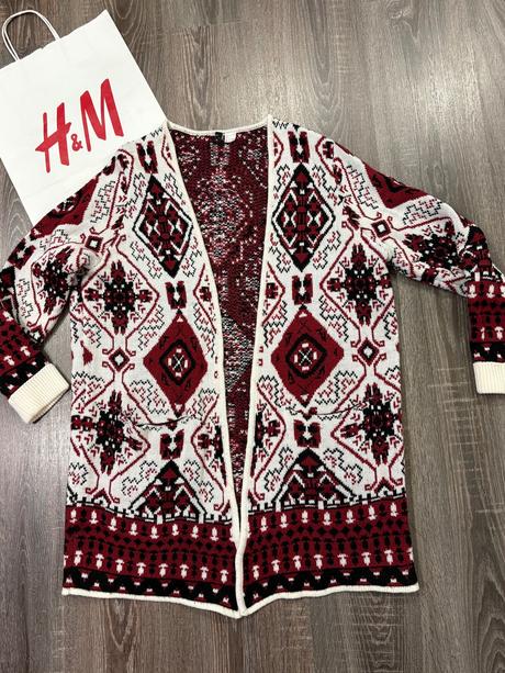 H&m krasny damsky kardigán l, h&m,l