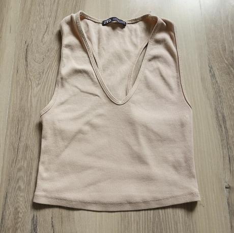 Vrúbkovaný top zara, zara,m