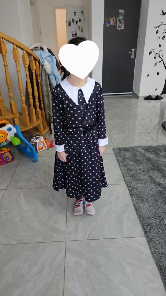 Detské šaty, kostým wednesday,