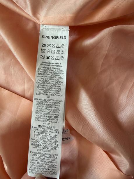 Červený dvojradový blazer springfield, m