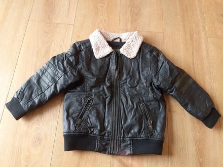 Kožená bunda zateplená, veľ. 104, zn. c&a,palomino, c&a,104