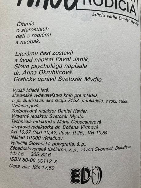 Načo sú nám rodičia prvé vyd.1989,