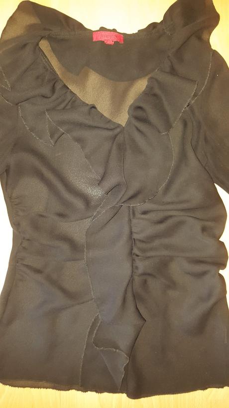 Čierna bľúza s volánom, m