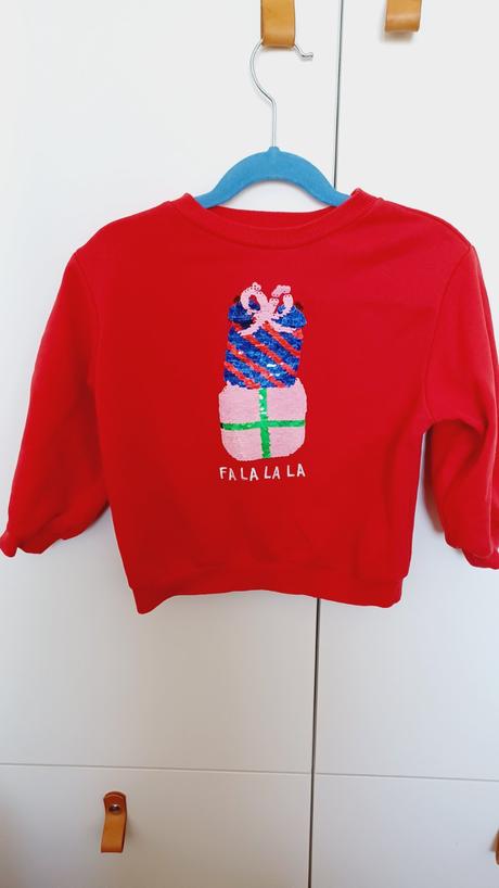 Vianočná mikina, h&m,104