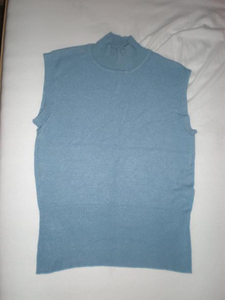 Modré rolákové tielko, s