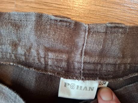 Pánske ľanové nohavice veľ l/34 značka pohan, l