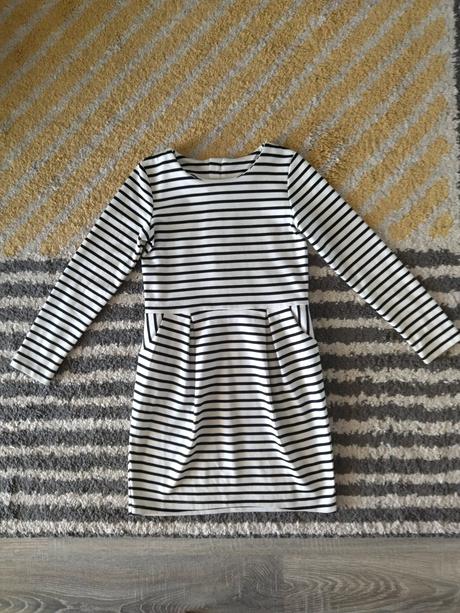 Čiernobiele šaty 122/128, h&m,122