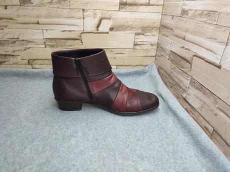 Rieker 41 - dámska bordová členková obuv, rieker,41