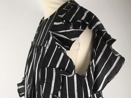 -prúžkované s volánmi šaty bonprix veľ. 38, bonprix,s