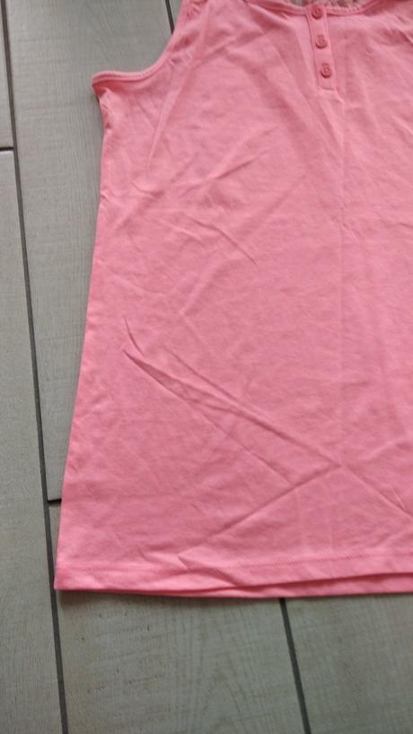 Svetloružové krikľavé tielko s krajkou, c&a,170