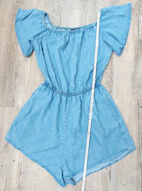 Denimový letný overal, bershka,m