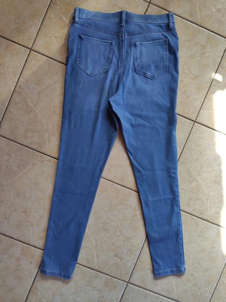 Dámske modré elastické skinny džínsy, f&f,40