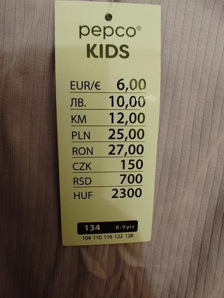 Nenosený overal, pepco,134