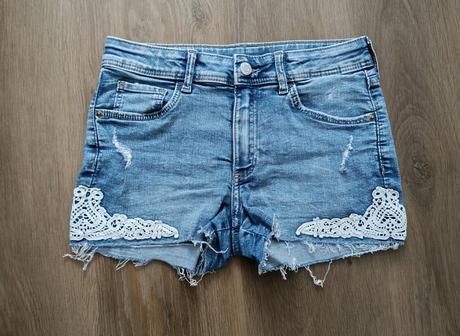 Riflové kraťasy, h&m,164