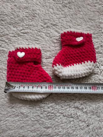 Ružove háčkovane papučky, 17
