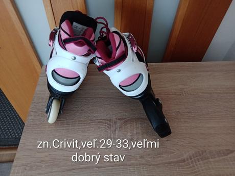 Dievč. rastúce kolieskové korčule crivit veľ.29-33, crivit,29