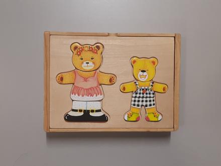 Drevené puzzle - obliekanie,