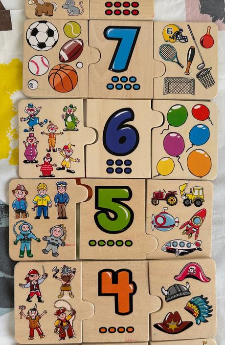 Predám drevené puzzle číslice za 7eur,