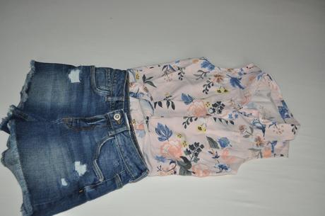 Kvetinková košeľa s uzlom, h&m,140