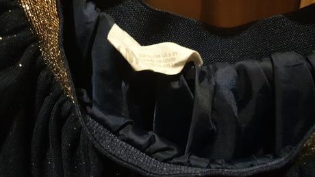 Tmavomodra trblietava sukna, h&m,122