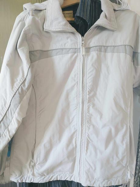 Sivá dvojstranná prechodná bunda - nová, m