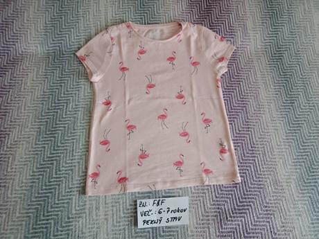 Dievčenské tričká zn.f&f veľ.6-7rokov, f&f,116