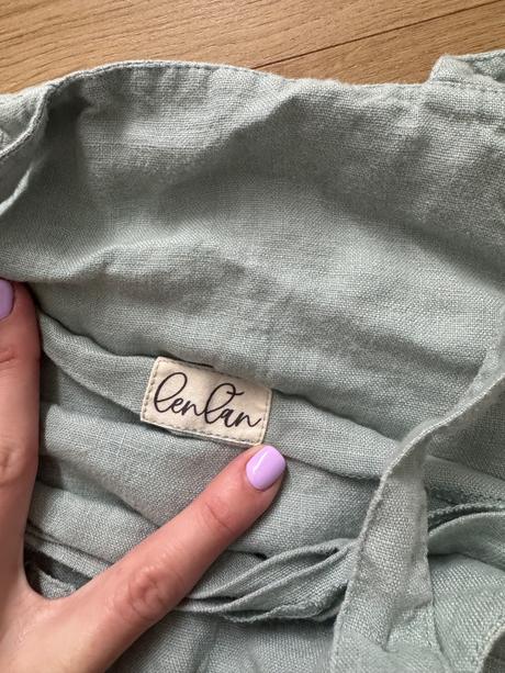 Ľanové nohavice na traky, 104