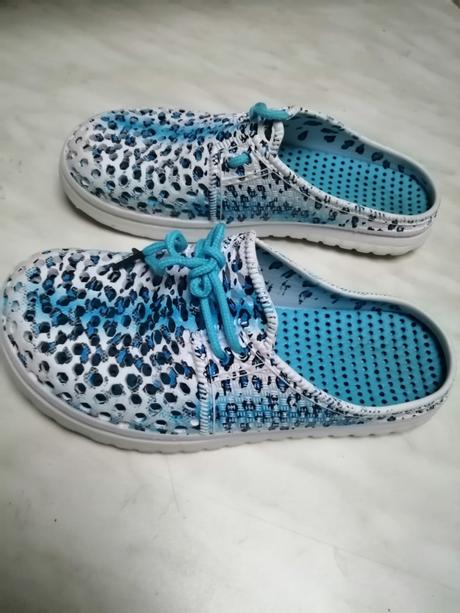 Šľapky pre dievcatka bielo tyrkysove vel. 37, 37