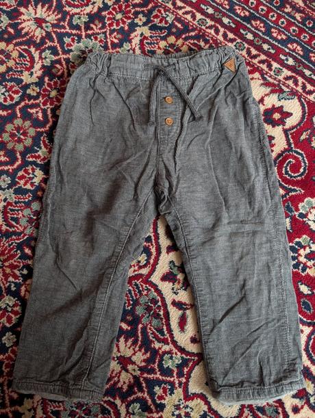 Podšité menčestrové nohavice hm 92, h&m,92