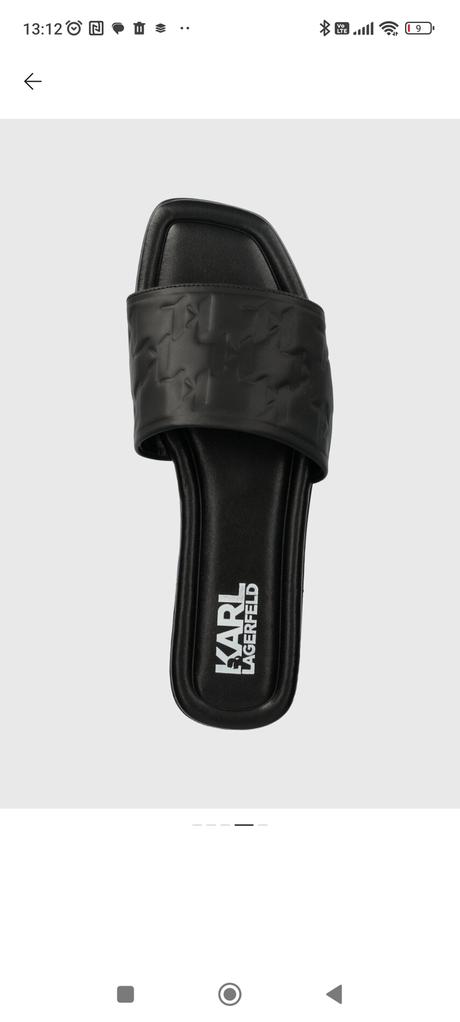 Kožené čierne šľapky karl lagerfeld 40, karl lagerfeld,40