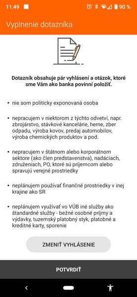Nahneval ma dotazník VÚB banky