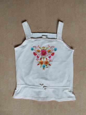 Top / tričko s výšivkou veľ. 116, h&m,116