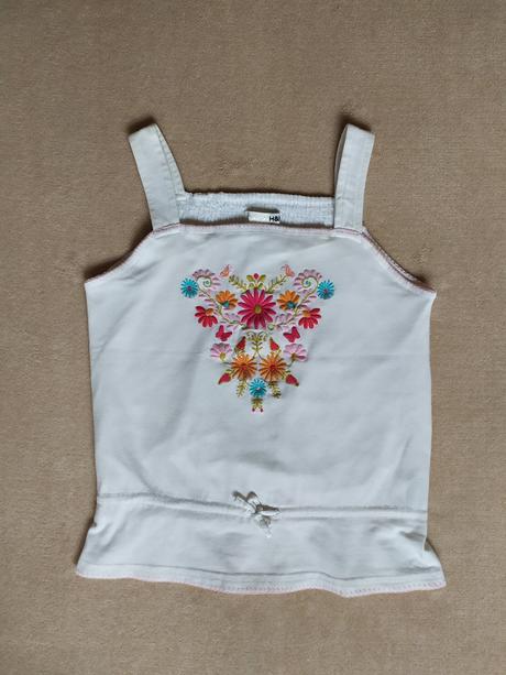 Top / tričko s výšivkou veľ. 116, h&m,116