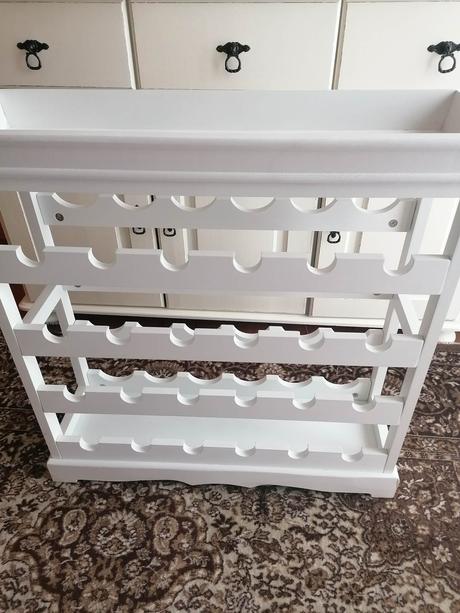 Skrinka na víno (vinotéka) abreu, biela, 