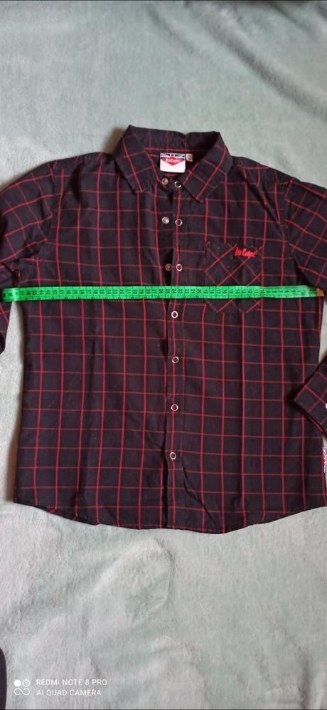 Červeno čierna károvaná košeľa 11-12 rokov, lee cooper,152