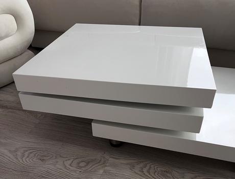 Konferenčný stolík biely, 