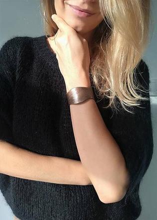 Drevený náramok - čokoládový, karamelový, 