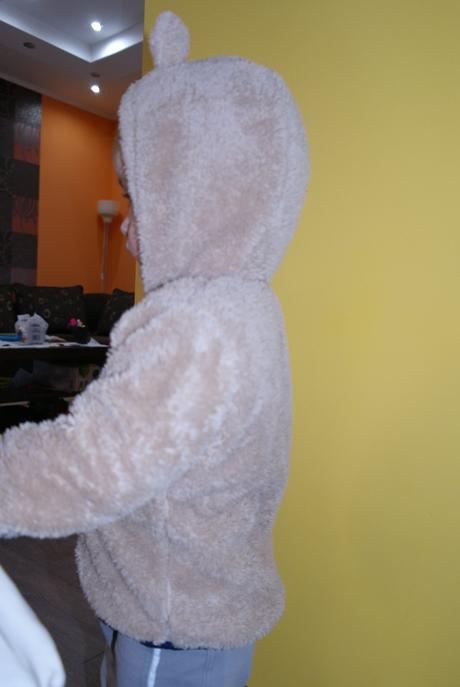 Plyšový kabátik s kapucňou, veľk.74 dopodopo, dopodopo,74