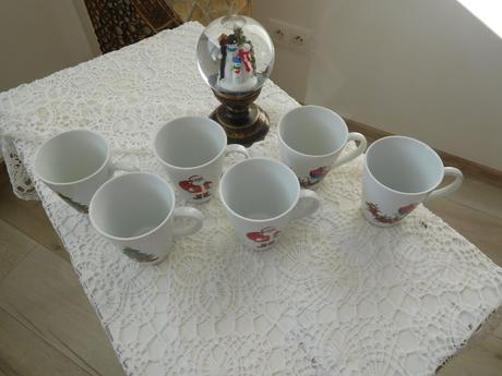 Vianočné šálky porcelánové čajové nové, 