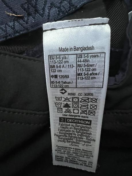 Turistické funkčné nepremokavé nohavice pre dievča, decathlon,110