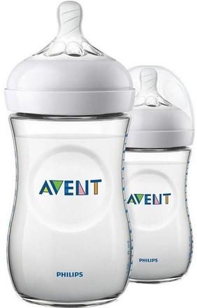 Avent scf033/27 detská fľaša natural 2x260ml, 1m+, avent