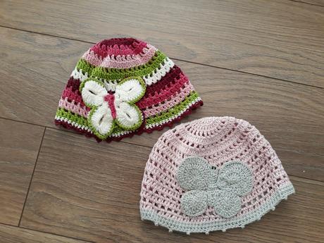 Ručne robené čiapky pre dievčatko v.110/116, 110