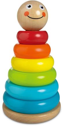 Drevená veža z krúžkov,